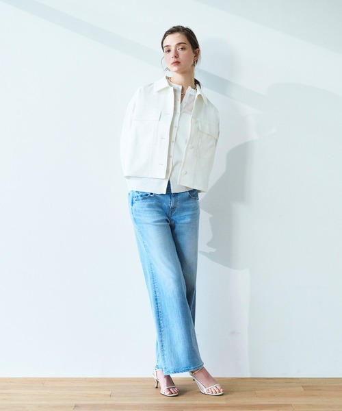 N.O.R.C（ノーク）の「【トリアセリネン】ステンカラーブルゾン（ブルゾン・レディース・ホワイト/ベージュ/ネイビー・フリー）」の9枚目の写真