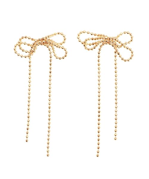 jouetie（ジュエティ）の「ボールチェーンリボンピアス（ピアス（両耳用）・レディース・シルバー/ゴールド・FREE）」の8枚目の写真