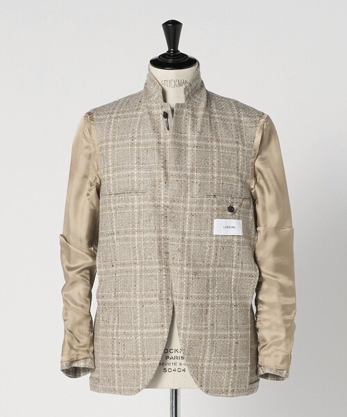 LARDINI（ラルディーニ）の「＜LARDINI＞ファンシーチェック シングル3ボタン テーラードジャケット（テーラードジャケット・メンズ・ベージュ・46/44/42）」の2枚目の写真