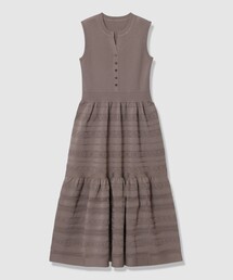 【セットアップ対応商品】ニッティングレースティアード ワンピース