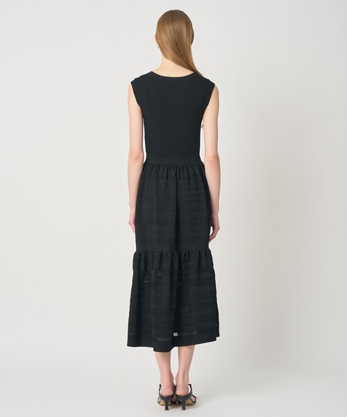 ANAYI（アナイ）の「【セットアップ対応商品】ニッティングレースティアード ワンピース（ワンピース・レディース・モカ/ブラック・38/36）」の5枚目の写真