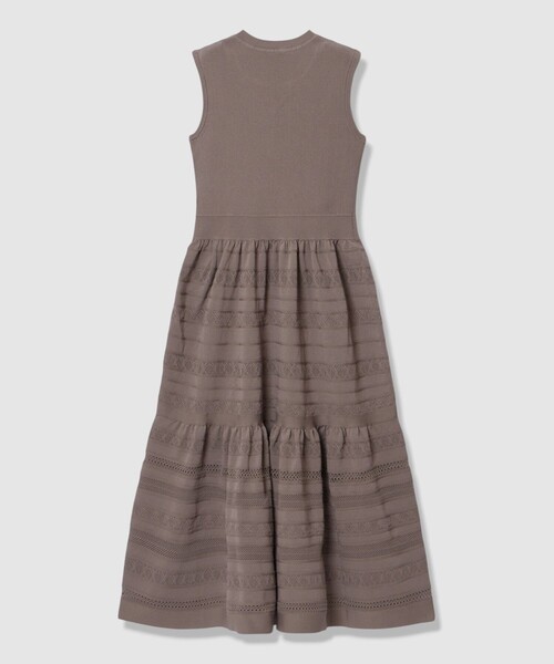 ANAYI（アナイ）の「【セットアップ対応商品】ニッティングレースティアード ワンピース（ワンピース・レディース・モカ/ブラック・38/36）」の9枚目の写真