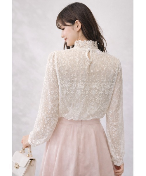 LAUTRE COTE（ロウトレコウト）の「レースシャツ（シャツ/ブラウス・レディース・アイボリー/ホワイト・LARGE/MEDIUM）」の3枚目の写真