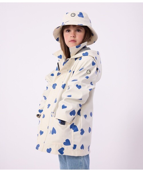 PETIT BATEAU(プチバトー)の「ハートプリントクロシェ(ハット・キッズ・ホワイト×ブルー・4YEAR/8YEAR/12YEAR)」の4枚目の写真