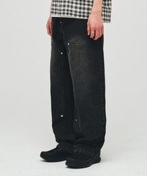 ECORR（エコル）の「カーペンダーリベットポイントデニムパンツ_ブラック（デニムパンツ）」