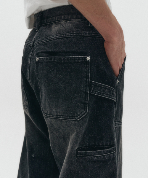 ECORR（エコル）の「カーペンダーリベットポイントデニムパンツ_ブラック（デニムパンツ・メンズ・その他・1/2/3）」の5枚目の写真
