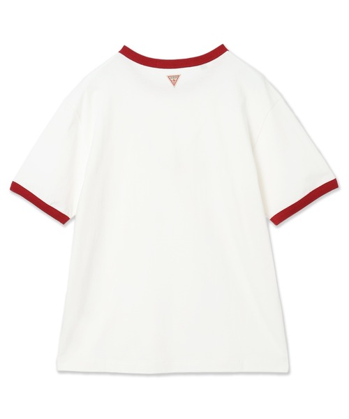 Guess(ゲス)の「UNI S/Slv Tee Shirt Tシャツ(Tシャツ/カットソー・メンズ・ダークネイビー/アイボリー・X-SMALL/LARGE/X-LARGE/MEDIUM/ONE SIZE)」の5枚目の写真