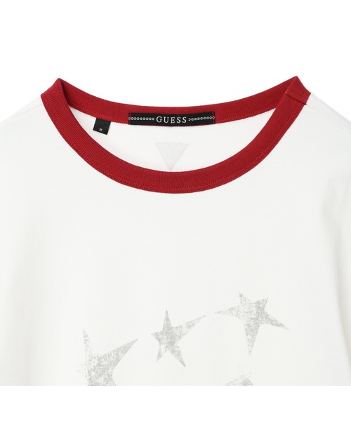 Guess(ゲス)の「UNI S/Slv Tee Shirt Tシャツ(Tシャツ/カットソー・メンズ・ダークネイビー/アイボリー・X-SMALL/LARGE/X-LARGE/MEDIUM/ONE SIZE)」の6枚目の写真