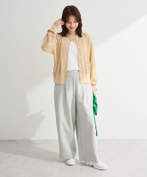 Green　Parks（グリーンパークス）の「チュールドッキングタンク（タンクトップ・レディース・ブラック/チャコールグレー/オフホワイト・FREE）」の14枚目の写真