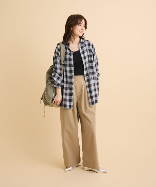 Green　Parks（グリーンパークス）の「チュールドッキングタンク（タンクトップ・レディース・ブラック/チャコールグレー/オフホワイト・FREE）」の16枚目の写真