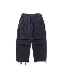 Liberaturs（リベレーター）の「異素材切替 ミリタリーカーゴパンツ / Ripstop × Back Satin Military Cargo Pants（カーゴパンツ）」