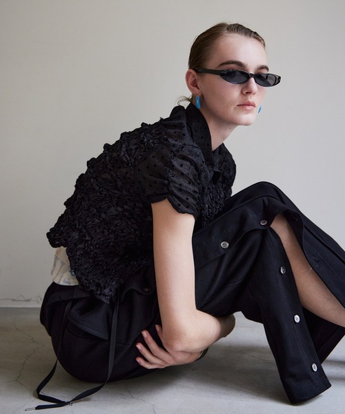 MAISON SPECIAL(メゾンスペシャル)の「Button Slit Turn-Back Sweat Pants/ボタンスリットターンバックスウエットパンツ(スウェットパンツ・レディース・ブラウン/ホワイト/グレー/ブラック・38/36)」の20枚目の写真