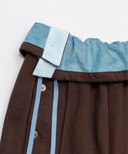 MAISON SPECIAL(メゾンスペシャル)の「Button Slit Turn-Back Sweat Pants/ボタンスリットターンバックスウエットパンツ(スウェットパンツ・レディース・ブラウン/ホワイト/グレー/ブラック・38/36)」の11枚目の写真