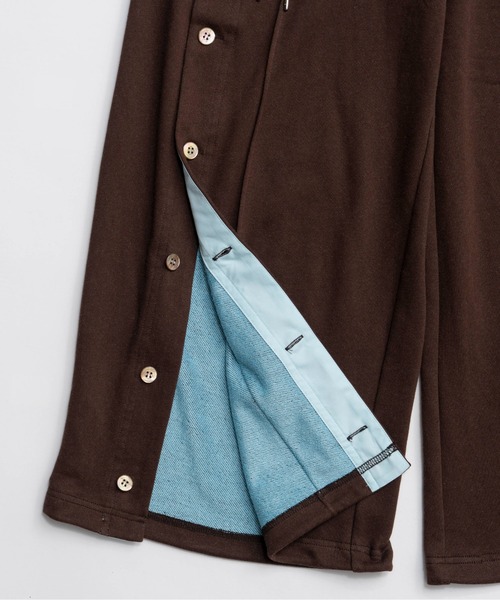 MAISON SPECIAL(メゾンスペシャル)の「Button Slit Turn-Back Sweat Pants/ボタンスリットターンバックスウエットパンツ(スウェットパンツ・レディース・ブラウン/ホワイト/グレー/ブラック・38/36)」の12枚目の写真