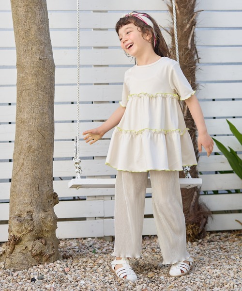 Piet(ピエット)の「リラックス プリーツパンツ(その他パンツ・キッズ・ブラック/ピンク/オフホワイト/ブラウン・100/120/110/130)」の11枚目の写真
