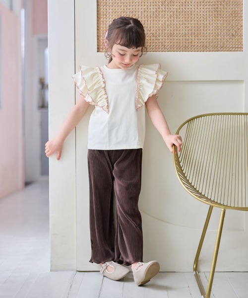 Piet(ピエット)の「リラックス プリーツパンツ(その他パンツ・キッズ・ブラック/ピンク/オフホワイト/ブラウン・100/120/110/130)」の6枚目の写真