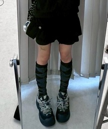 Never mind the XU / Chikashitsu+ | 【nmtc+】border culotte skirt / 【エヌエムティーシープラス】ボーダーキュロットスカート <着用動画あり>(スカート)