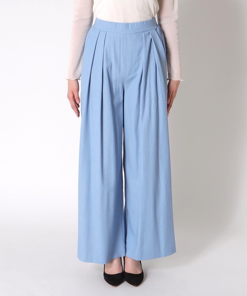 Jines(ジネス)の「テンセルデニム2タックワイドパンツ(デニムパンツ・レディース・インディゴブルー/ライトブルー・38)」の10枚目の写真