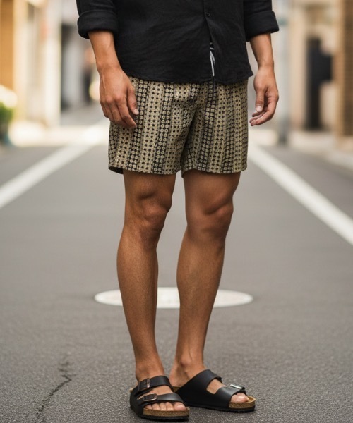 OAS（オーエーエス）の「TERRY SHORTS/OAS / マーブル総柄テリー