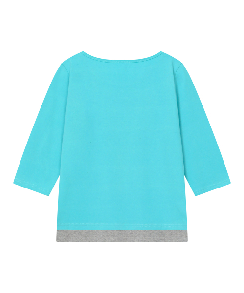 BAUF（バウフ）の「メロディボートネック3/4Tシャツ[ミントブルー]（Tシャツ/カットソー・レディース・その他・FREE）」の4枚目の写真