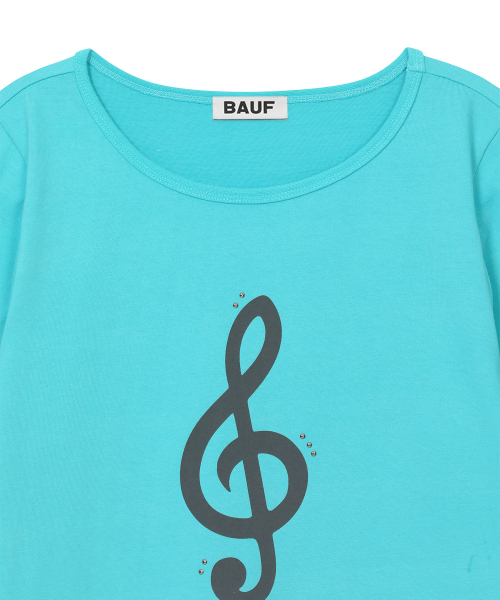 BAUF（バウフ）の「メロディボートネック3/4Tシャツ[ミントブルー]（Tシャツ/カットソー・レディース・その他・FREE）」の5枚目の写真