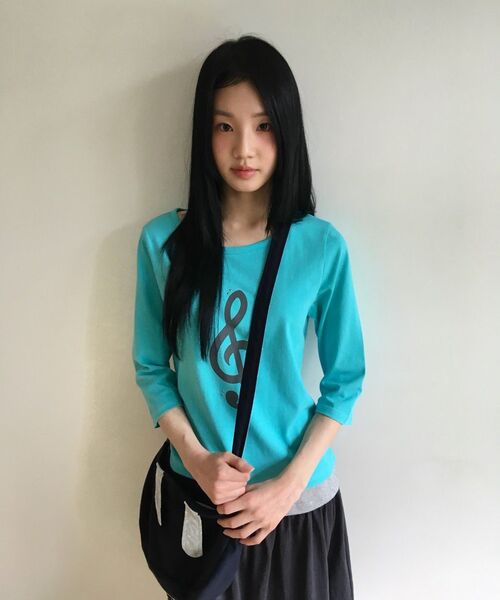 BAUF（バウフ）の「メロディボートネック3/4Tシャツ[ミントブルー]（Tシャツ/カットソー・レディース・その他・FREE）」の9枚目の写真