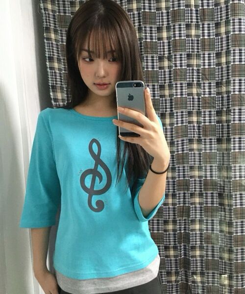 BAUF（バウフ）の「メロディボートネック3/4Tシャツ[ミントブルー]（Tシャツ/カットソー・レディース・その他・FREE）」の11枚目の写真