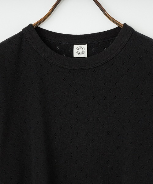 ORCIVAL（オーシバル）の「[ORCIVAL/オーシバル] パターンメッシュ クルーネックTシャツ（Tシャツ/カットソー・レディース・ブラック/オフホワイト・2）」の5枚目の写真