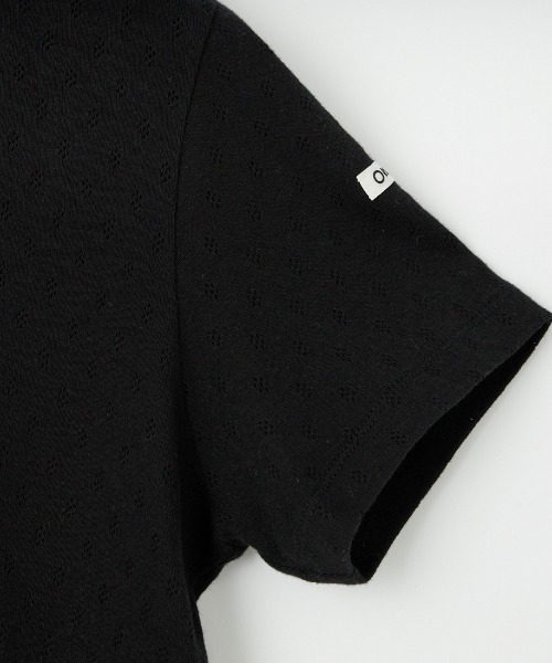ORCIVAL（オーシバル）の「[ORCIVAL/オーシバル] パターンメッシュ クルーネックTシャツ（Tシャツ/カットソー・レディース・ブラック/オフホワイト・2）」の6枚目の写真