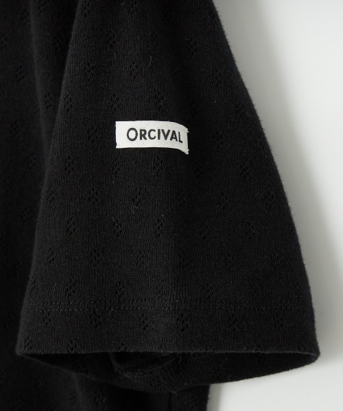 ORCIVAL（オーシバル）の「[ORCIVAL/オーシバル] パターンメッシュ クルーネックTシャツ（Tシャツ/カットソー・レディース・ブラック/オフホワイト・2）」の7枚目の写真