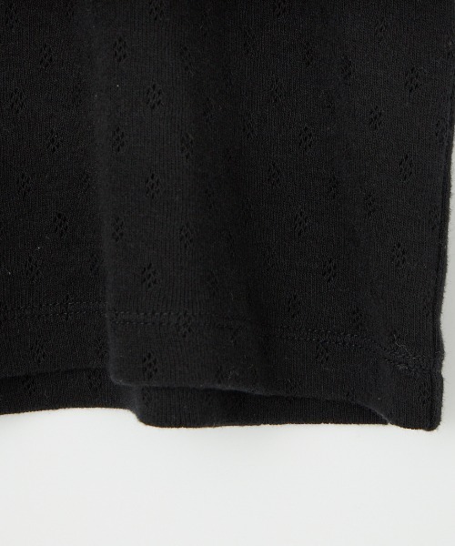 ORCIVAL（オーシバル）の「[ORCIVAL/オーシバル] パターンメッシュ クルーネックTシャツ（Tシャツ/カットソー・レディース・ブラック/オフホワイト・2）」の8枚目の写真