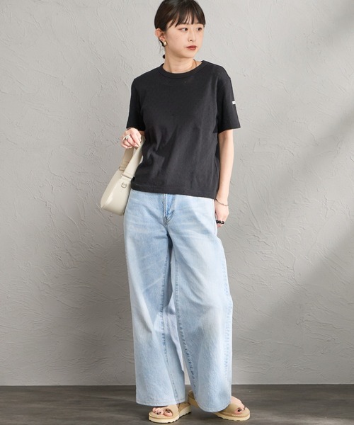 ORCIVAL（オーシバル）の「[ORCIVAL/オーシバル] パターンメッシュ クルーネックTシャツ（Tシャツ/カットソー・レディース・ブラック/オフホワイト・2）」の19枚目の写真