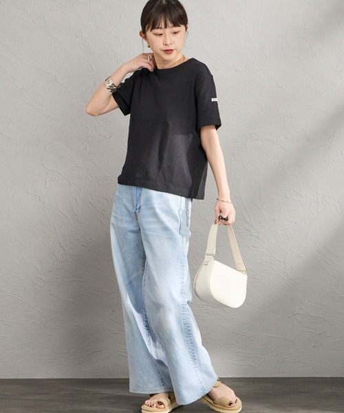 ORCIVAL（オーシバル）の「[ORCIVAL/オーシバル] パターンメッシュ クルーネックTシャツ（Tシャツ/カットソー・レディース・ブラック/オフホワイト・2）」の12枚目の写真