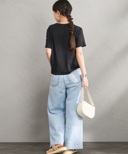 ORCIVAL（オーシバル）の「[ORCIVAL/オーシバル] パターンメッシュ クルーネックTシャツ（Tシャツ/カットソー・レディース・ブラック/オフホワイト・2）」の21枚目の写真
