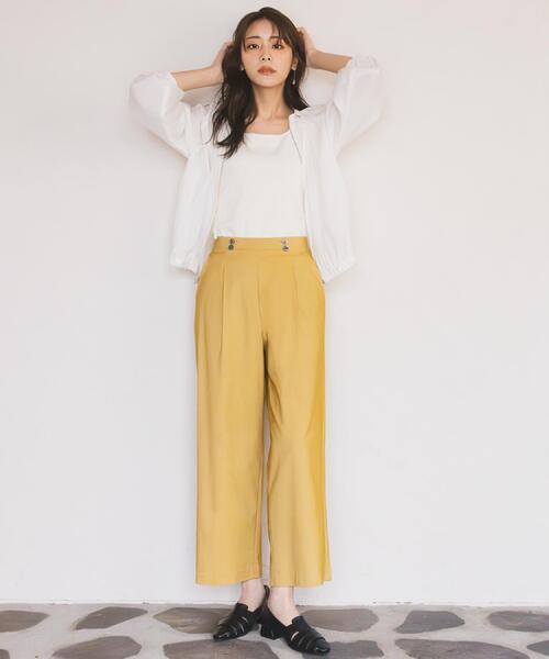 grove(グローブ)の「【シリーズ累計13万枚/ひんやり・UV】ハイパーストレッチ ワイドクロップドパンツ(その他パンツ・レディース・こしょう色系/オリーブ/ブラック/ネイビー/ベージュ・03/02/05/04/01)」の6枚目の写真