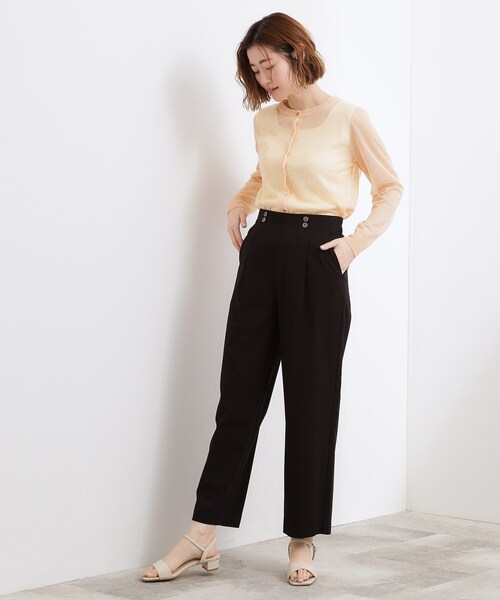 grove(グローブ)の「【シリーズ累計13万枚/ひんやり・UV】ハイパーストレッチ ワイドクロップドパンツ(その他パンツ・レディース・こしょう色系/オリーブ/ブラック/ネイビー/ベージュ・03/02/05/04/01)」の16枚目の写真