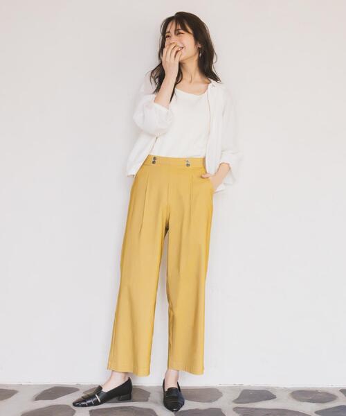 grove(グローブ)の「【シリーズ累計13万枚/ひんやり・UV】ハイパーストレッチ ワイドクロップドパンツ(その他パンツ・レディース・こしょう色系/オリーブ/ブラック/ネイビー/ベージュ・03/02/05/04/01)」の22枚目の写真