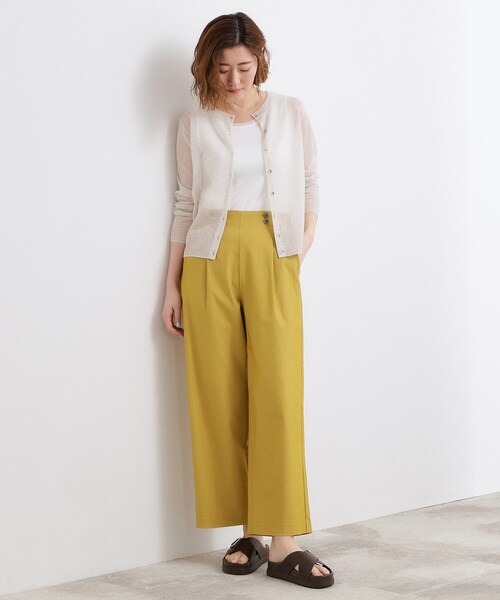 grove(グローブ)の「【シリーズ累計13万枚/ひんやり・UV】ハイパーストレッチ ワイドクロップドパンツ(その他パンツ・レディース・こしょう色系/オリーブ/ブラック/ネイビー/ベージュ・03/02/05/04/01)」の18枚目の写真
