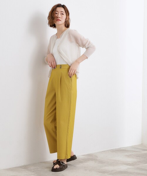 grove(グローブ)の「【シリーズ累計13万枚/ひんやり・UV】ハイパーストレッチ ワイドクロップドパンツ(その他パンツ・レディース・こしょう色系/オリーブ/ブラック/ネイビー/ベージュ・03/02/05/04/01)」の19枚目の写真