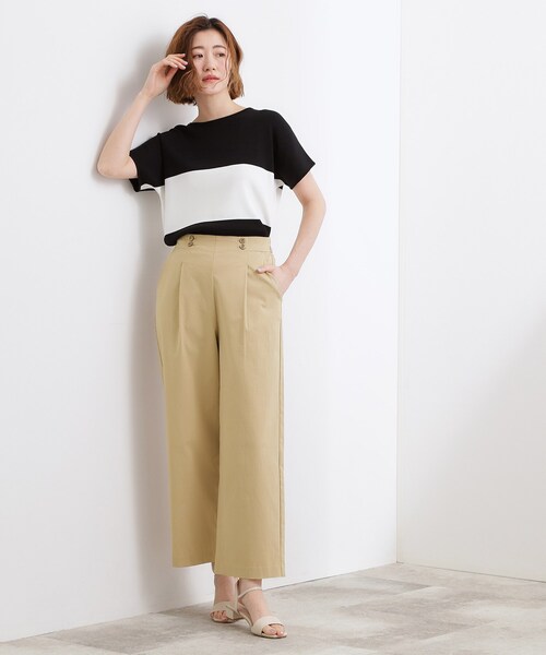 grove(グローブ)の「【シリーズ累計13万枚/ひんやり・UV】ハイパーストレッチ ワイドクロップドパンツ(その他パンツ・レディース・こしょう色系/オリーブ/ブラック/ネイビー/ベージュ・03/02/05/04/01)」の22枚目の写真