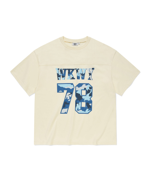 Wacky WiLLy(ワッキーウィリー)の「切り替えタイポ半袖Tシャツクリーム(Tシャツ/カットソー・レディース・その他・SMALL/MEDIUM/LARGE/X-LARGE)」の2枚目の写真