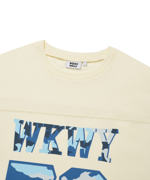 Wacky WiLLy(ワッキーウィリー)の「切り替えタイポ半袖Tシャツクリーム(Tシャツ/カットソー・レディース・その他・SMALL/MEDIUM/LARGE/X-LARGE)」の4枚目の写真