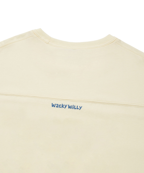 Wacky WiLLy(ワッキーウィリー)の「切り替えタイポ半袖Tシャツクリーム(Tシャツ/カットソー・レディース・その他・SMALL/MEDIUM/LARGE/X-LARGE)」の7枚目の写真