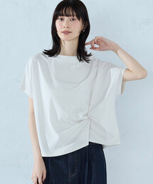 COMME CA ISM | 【接触冷感】ツイストタック Tシャツ(Tシャツ/カットソー)