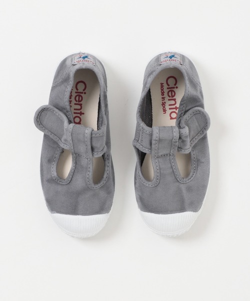Cienta(シエンタ)の「Cienta キャンバスTストラップシューズ(スニーカー・キッズ・グレー・17/19/18/20/16)」の4枚目の写真
