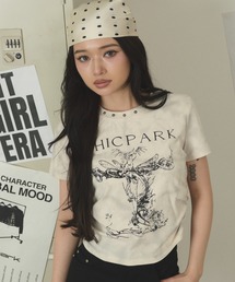 DISPARK/スタッズネックギャザーT
