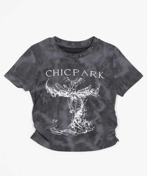 dispark（ディスパーク）の「DISPARK/【26年春夏新作】スタッズネックギャザーT（Tシャツ/カットソー・レディース・アイボリー/チャコール・FREE）」の12枚目の写真