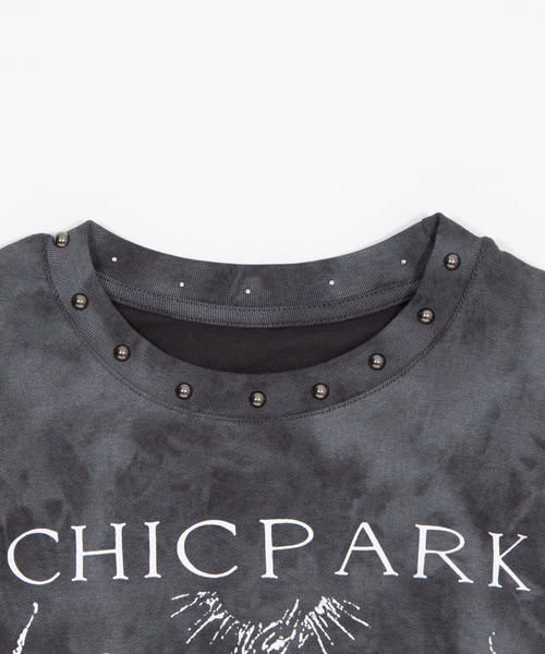 dispark（ディスパーク）の「DISPARK/【26年春夏新作】スタッズネックギャザーT（Tシャツ/カットソー・レディース・アイボリー/チャコール・FREE）」の14枚目の写真