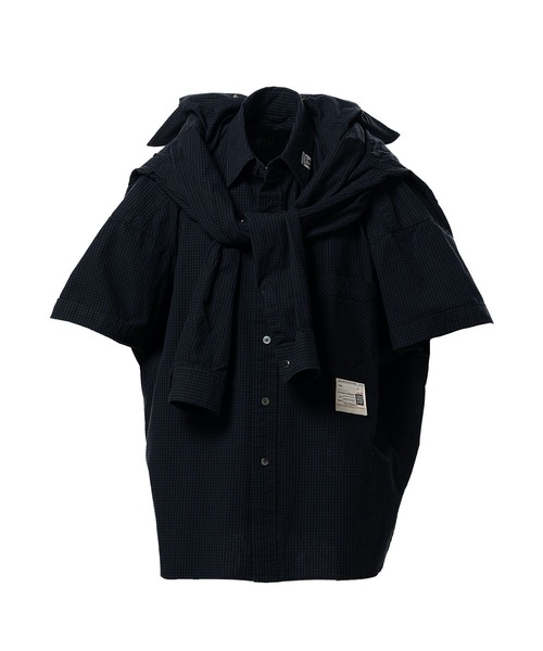 MIHARAYASUHIRO/ミハラヤスヒロ】Sleeve Layered Check Shirt / SHAWL