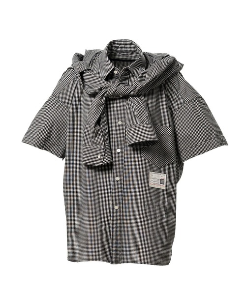 MIHARAYASUHIRO/ミハラヤスヒロ】Sleeve Layered Check Shirt / SHAWL